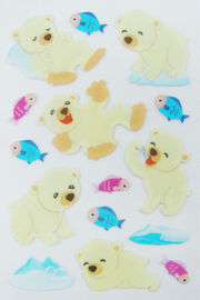 Autoadesivi gonfi su ordinazione adorabili per le forme degli animali della decorazione della parete della stanza del bambino