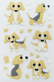 Autoadesivi animali gonfi del cucciolo di cane per smontabile stampato abitudine domestica della decorazione della parete