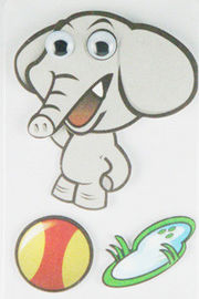 Autoadesivi promozionali della parete dell'elefante del bambino dei bambini 3D degli autoadesivi molli del fumetto 