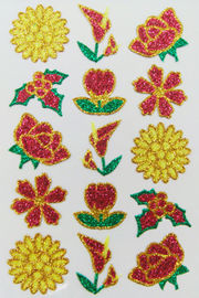 Autoadesivi Shinning del fiore di scintillio di stile del Giappone, autoadesivi di forma della schiuma di scintillio
