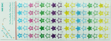 Autoadesivi di ricordo del calendario di stile giapponese per forme 70mm x 170mm della stella dei pianificatori
