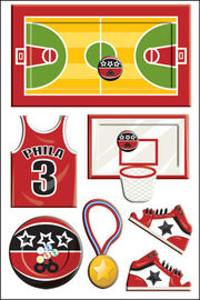 Tipo autoadesivi d'annata di sport di pallacanestro del giocattolo come l'OEM &amp; ODM promozionali degli oggetti
