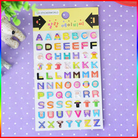 Progettazioni adorabile della bolla degli autoadesivi gonfi dell'alfabeto dei bambini dimensione di 175mm x di 90mm