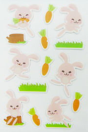 Autoadesivi animali gonfi di forma del coniglio per Scrapbooking con stampa rotatoria