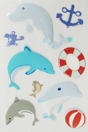 Gli autoadesivi gonfi dei bambini divertenti stampabili per i delfini di Scrapbooking 3D progettano