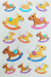 Gli autoadesivi non tossici della schiuma 3D della cassaforte per il cavallo da equitazione adorabile dei bambini progettano