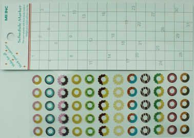Autoadesivi colorati di ricordo del calendario, autoadesivi resistenti UV di ricordo di appuntamento